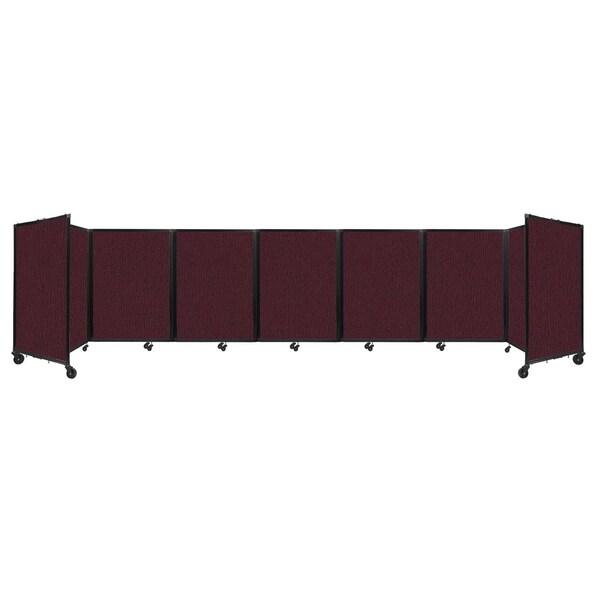 Room Divider 360 Folding Portable Partition 19'6" x 4' Cranberry Fabric
